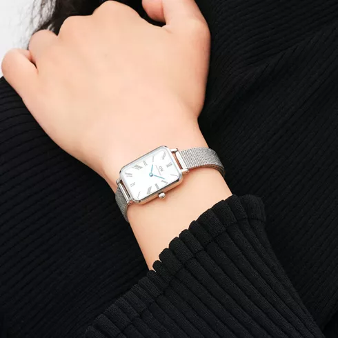 DW00100690 DANIEL WELLINGTON Quadro Roman Numerals Sterling, ženski ručni sat