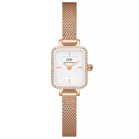 DW00100731 DANIEL WELLINGTON Quadro Mini Lumine Bezel Rose Gold, ženski ručni sat