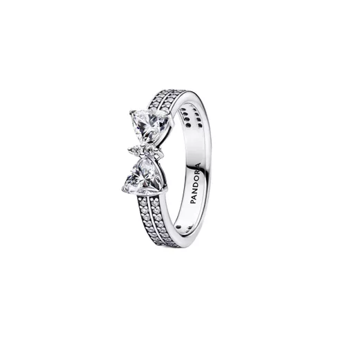 193552C01-56 PANDORA Sparkling Bow Double-row prsten