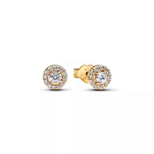 263019C01 PANDORA Round Pavé Halo Stud minđuše