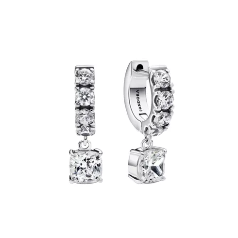 293547C01 PANDORA Pavé Dangle Hoop minđuše