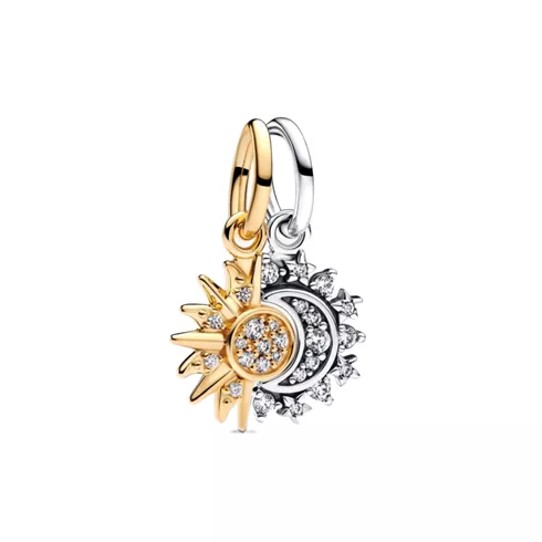 763585C01 PANDORA Splittable Sun & Moon Dangle privezak