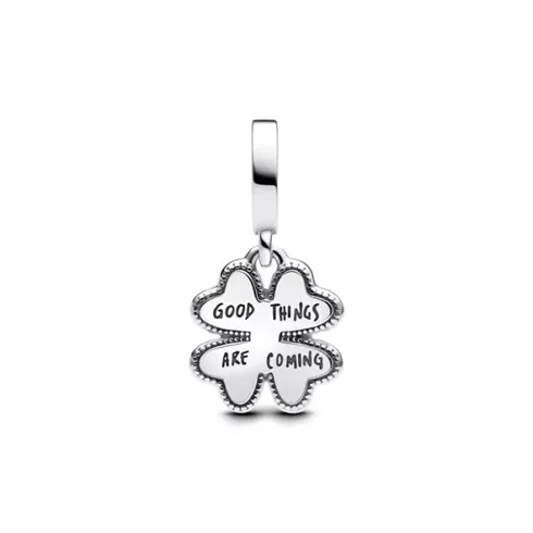 763624C01 PANDORA Four Leaf Clover Lab-Grown Diamond Dangle privezak