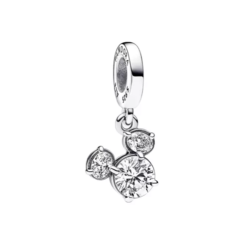 793031C01 PANDORA Disney Mickey Mouse Sparkling Head Silhouette Dangle privezak