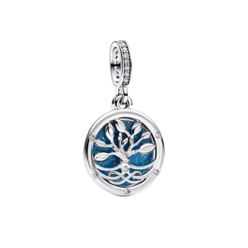 793599C01 PANDORA Glow-in-the-dark Infinity Tree Double Dangle privezak