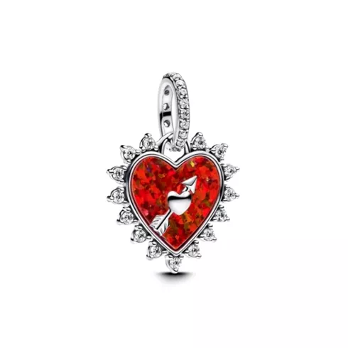 793667C01 PANDORA Spinnable Arrow Heart Dangle privezak