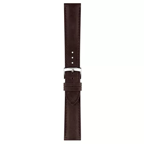 ON.T852049057 TISSOT RUBBER DARK BROWN