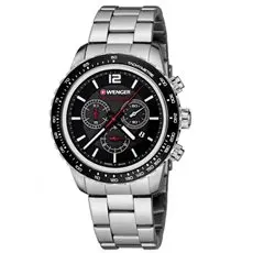 01.0853.107  WENGER Roadster Black Night Chronograph Silver Men's Swiss made ručni sat