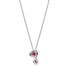 393658C01-60 PANDORA Red Halo Hearts Pendant ogrlica