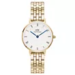 DW00100682 DANIEL WELLINGTON Petite Roman Numerals 5-Link Gold, ženski ručni sat