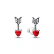 293668C01 PANDORA Arrow & Murano Glass Heart Stud minđuše