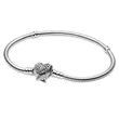 593680C01-20 PANDORA Heart Wings Clasp Snake Chain narukvica