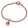 782433C01 PANDORA  Two-tone Planet Mars Murano & Sparkling Dangle privezak