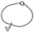 793031C01 PANDORA Disney Mickey Mouse Sparkling Head Silhouette Dangle privezak