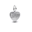 793604C01 PANDORA Engravable Love Heart Dangle privezak